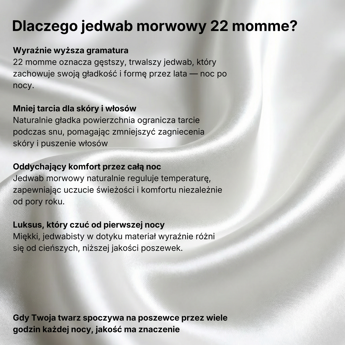 Luksusowa Jedwabna Poszewka